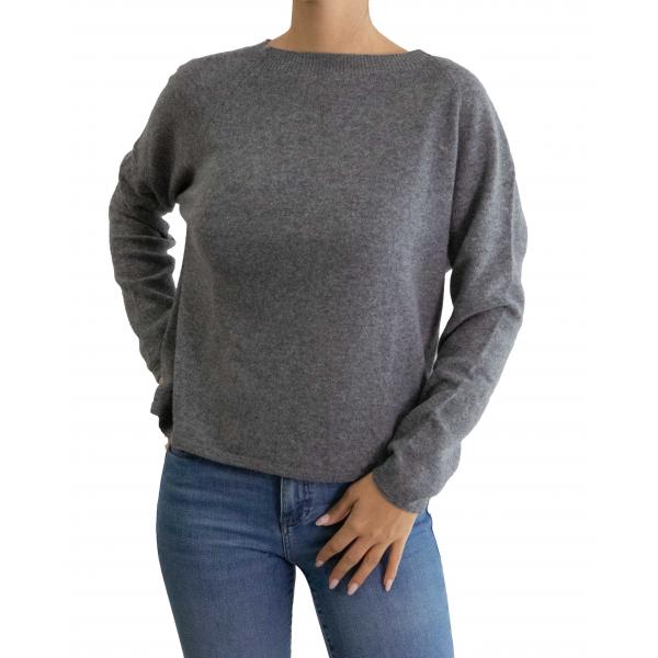 Maglia pura lana a barca  tinta unita 